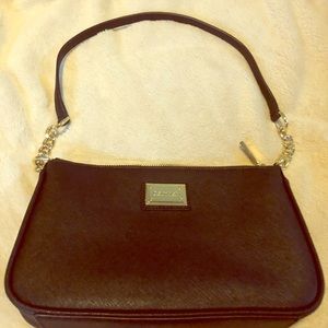 Black/Gold Calvin Klein Saffiano Chain ShoulderBag